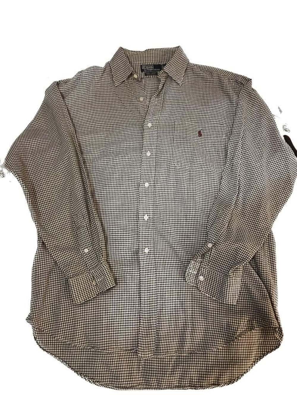 Vintage Polo Ralph Lauren Lowell Sport Brown Gingham Plaid Button Down